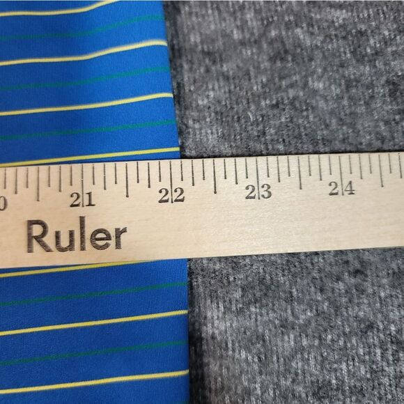 Peter Millar Summer Comfort Mens Golf Polo Shirt Size M Blue Striped - Picture 8 of 10